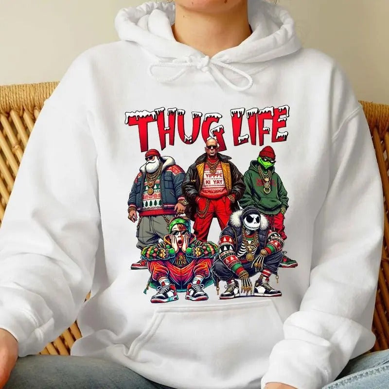 THUGLIFE Christmas Movies Sweatshirt, Hoodie & Tshirt, Perfect Gift, Holiday Gift
