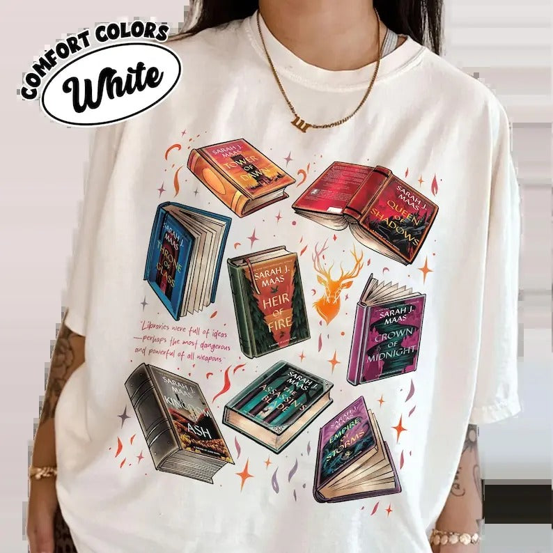 TOG acotar merch, Terrasen The Thirteen, Aelin Fireheart Tee, Xmas Cozy Gift, Bookish Christmas, Throne of glass Hoodie,...