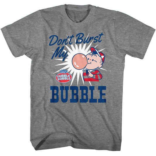 Tootsie Roll - S Dont Burst Bubble - American Classics - Solid Gray Adult Short Sleeve T-Shirt