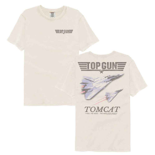 Top Gun - Tomcat - American Classics - Off-White Solid Adult Short Sleeve Comfort Color T-Shirt Style001