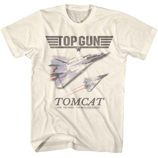 Top Gun - Tomcat - American Classics - Natural Adult Short Sleeve T-Shirt