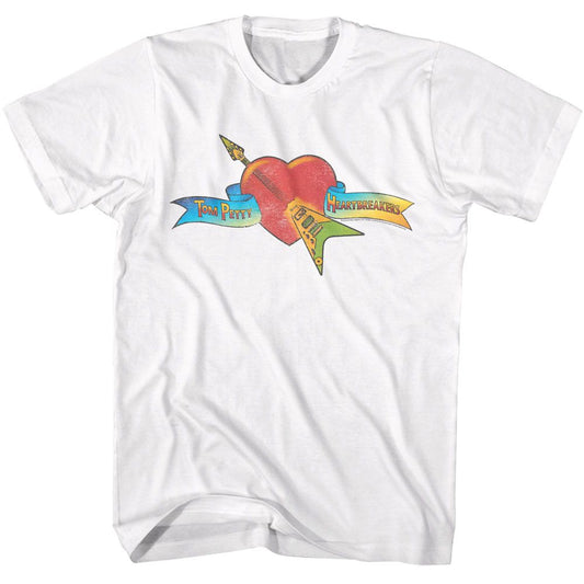 Tom Petty - Heart Logo - American Classics - Solid White Adult Short Sleeve T-Shirt