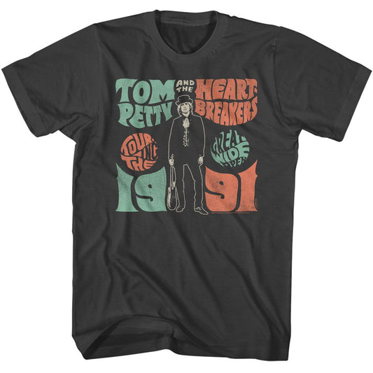 Tom Petty - Wide Open Tour 1991 - American Classics - Solid Gray Adult Short Sleeve T-Shirt