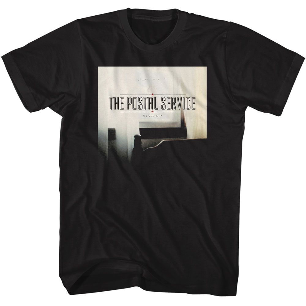 The Postal Service - Give Up Album - American Classics - Solid Black Adult Short Sleeve T-Shirt
