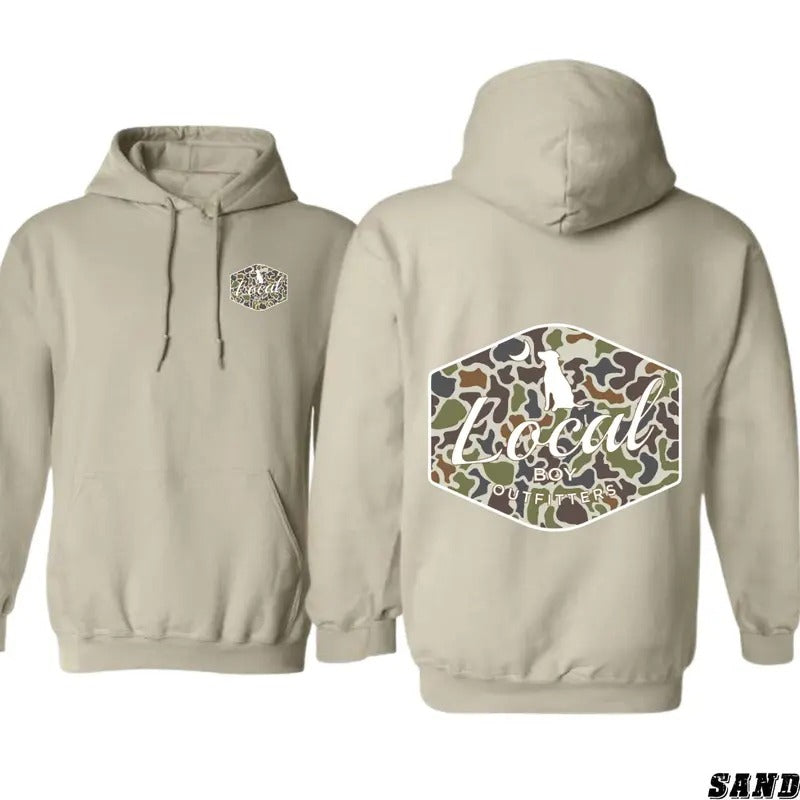TTP Local Boy Outfitters Hoodie - Bold Camo Logo Design, Ideal for Outdoor Enthusiasts and Hunters, Unisex Hoodie...