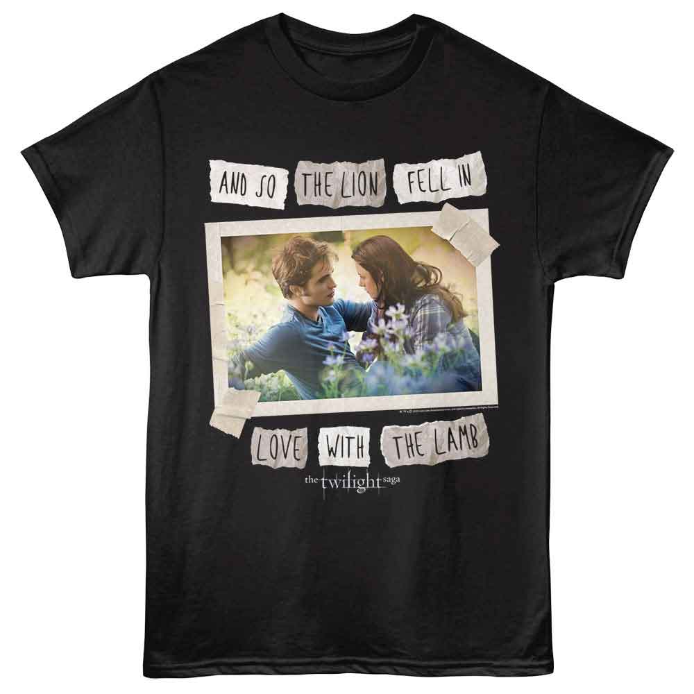 Twilight - Lion Lamb Scrapbook - American Classics - Black Adult Short Sleeve T-Shirt