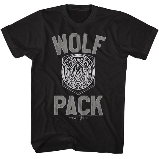 Twilight - Wolf Pack - American Classics - Solid Black Adult Short Sleeve T-Shirt