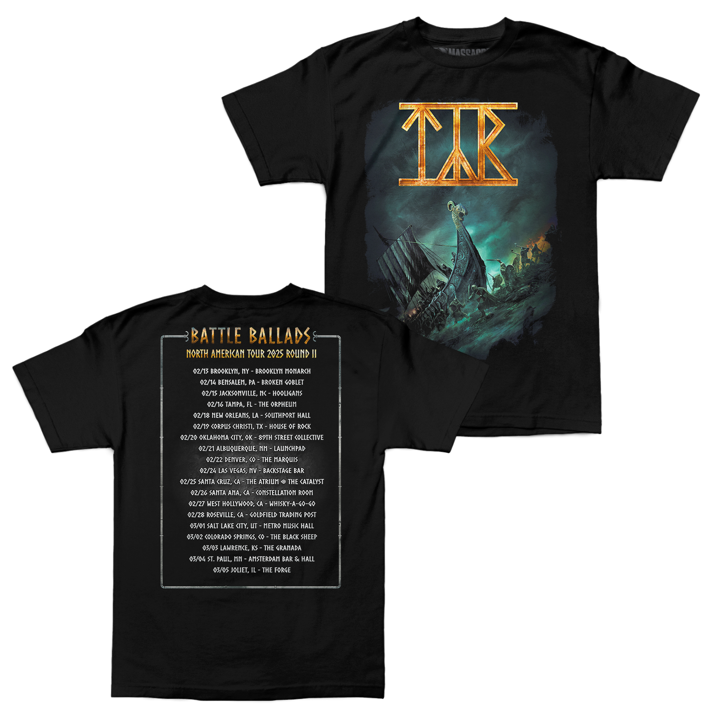 Tyr "Battle Ballads 2025 Tour" Shirt