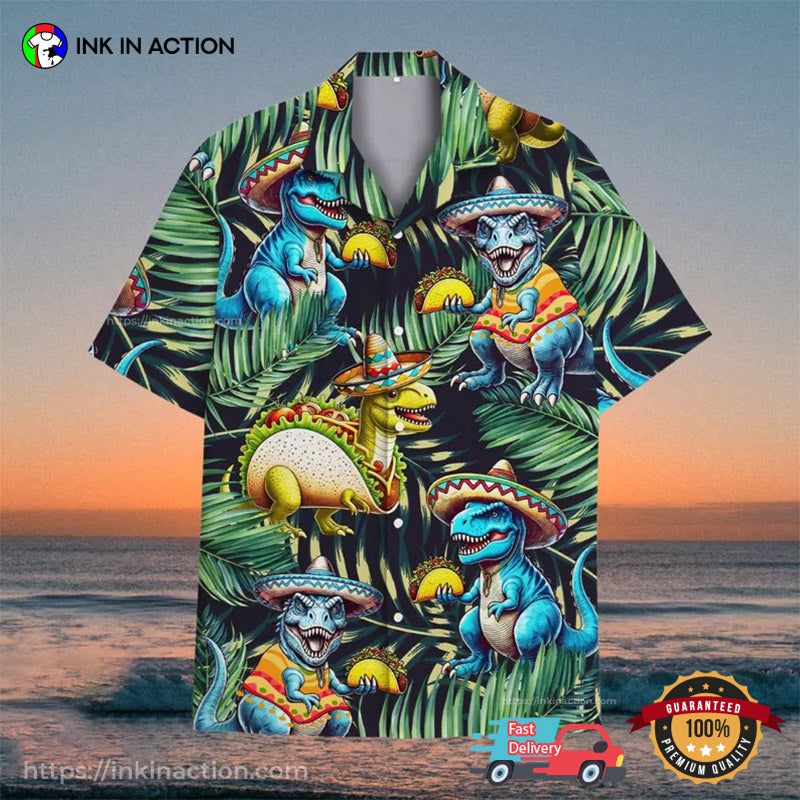 Taco Dinosaur Hawaiian Shirt