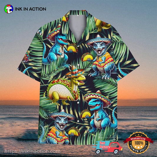 Taco Dinosaur Hawaiian Shirt