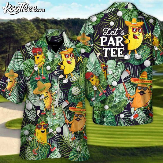 Taco Playing Golf Funny Hawaiian Shirt
