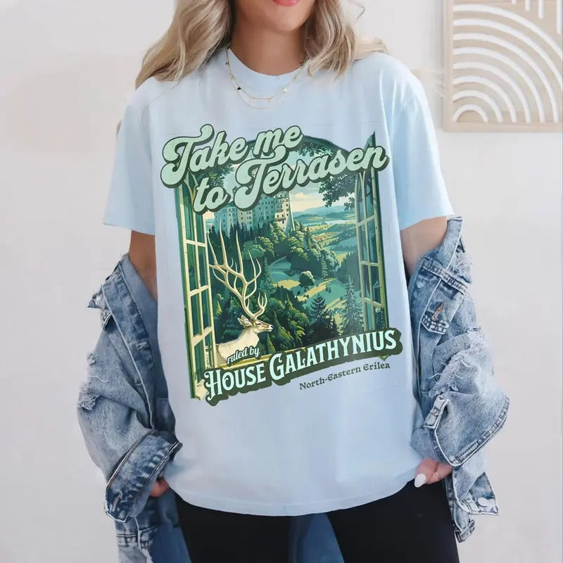 Take Me To Terrasen Shirt | Throne Of Glass Shirt Hoodie, Sweatshirt | InkThreadWorks.com