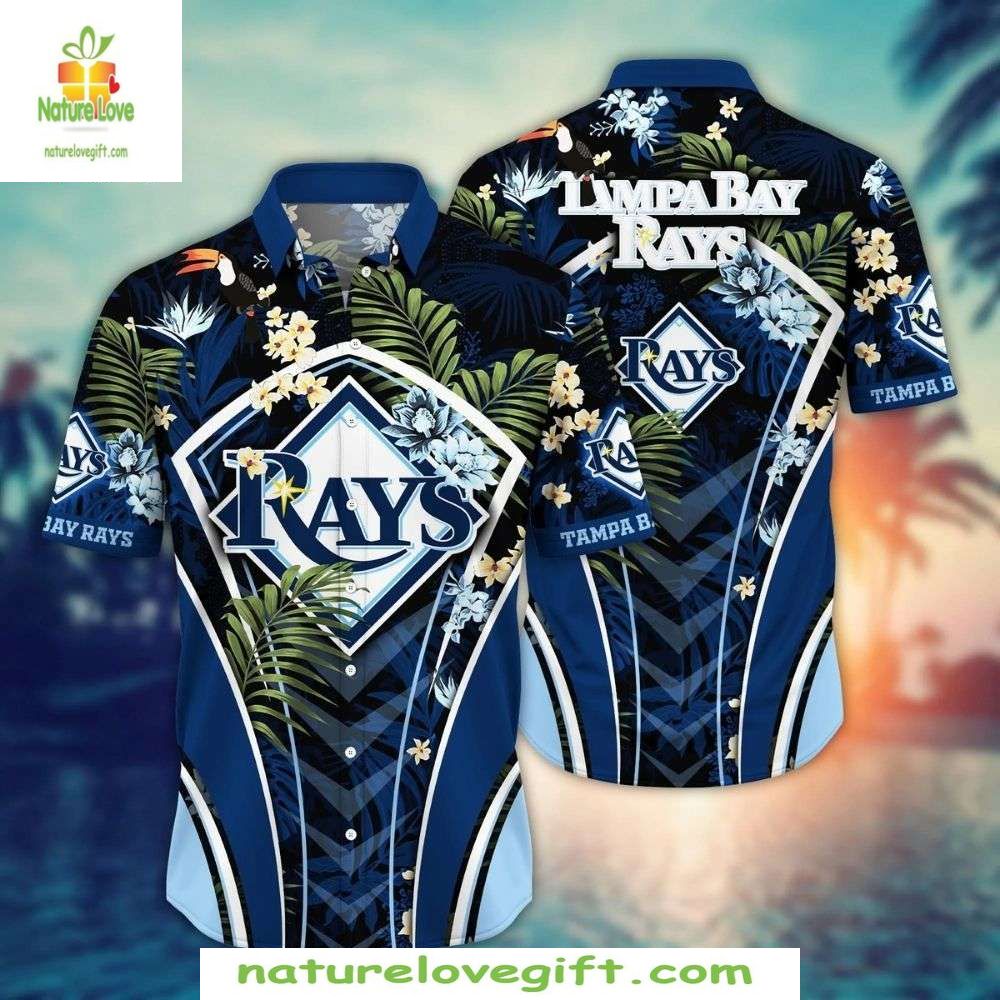 Tampa Bay Rays Hawaiian Shirt Exotic Bird Of Paradise Baseball Apparel