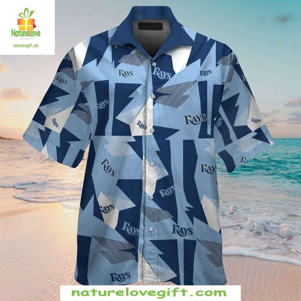 Tampa Bay Rays Hawaiian Shirt Geometric Freeze Aloha Baseball Apparel