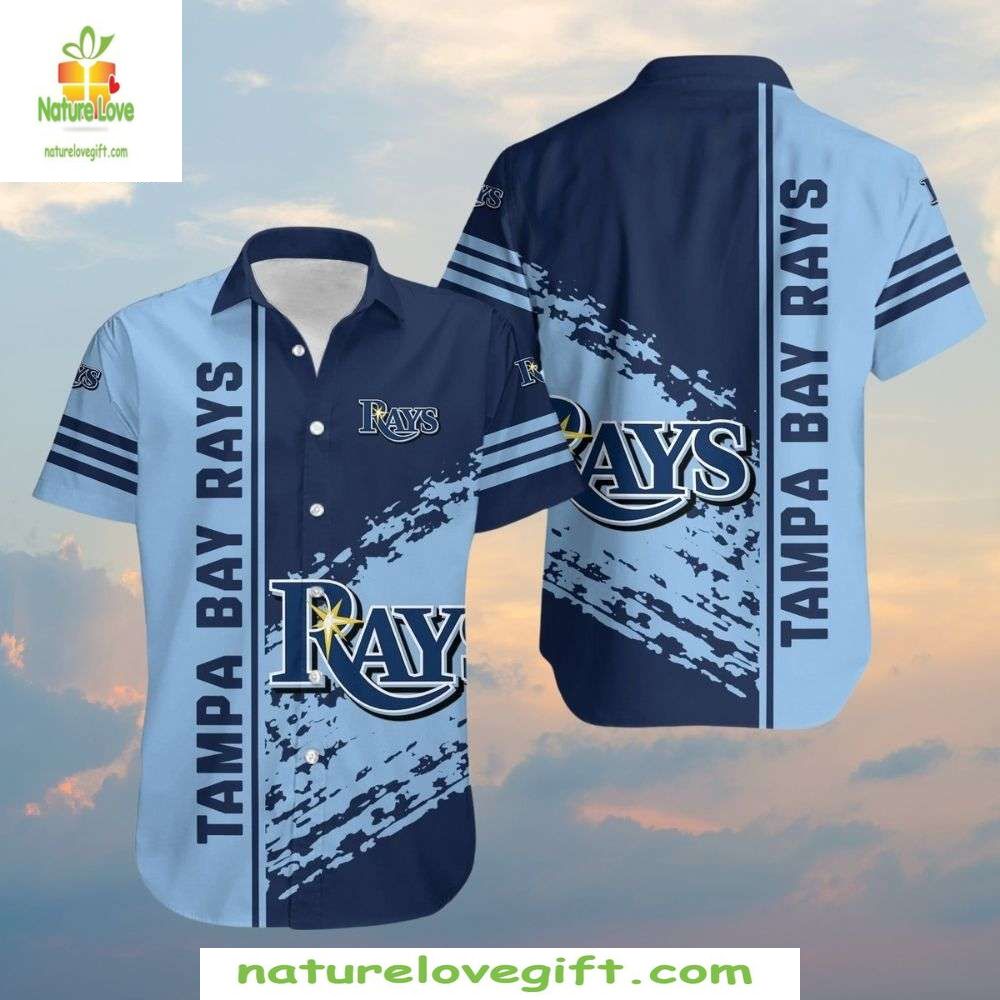 Tampa Bay Rays Hawaiian Shirt MLB Baseball Gradient Splash Apparel