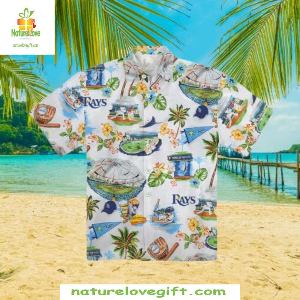 Tampa Bay Rays Hawaiian Shirt MLB Baseball Nautical Explorer Apparel