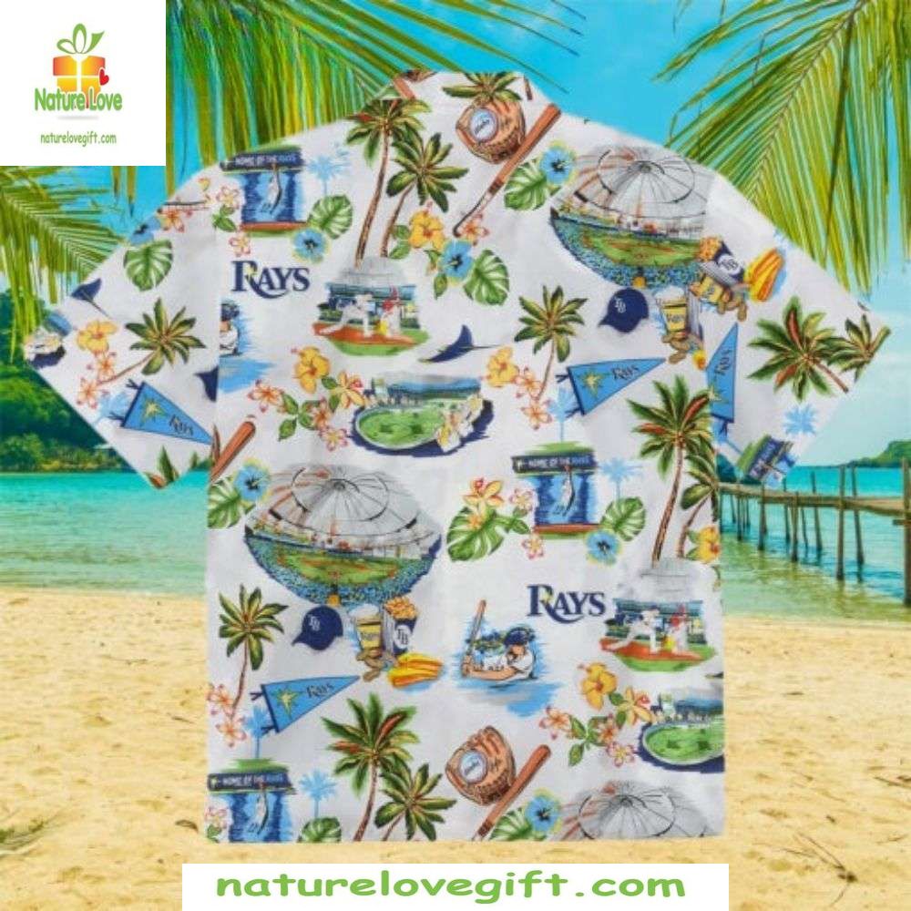 Tampa Bay Rays Hawaiian Shirt MLB Baseball Nautical Explorer Apparel