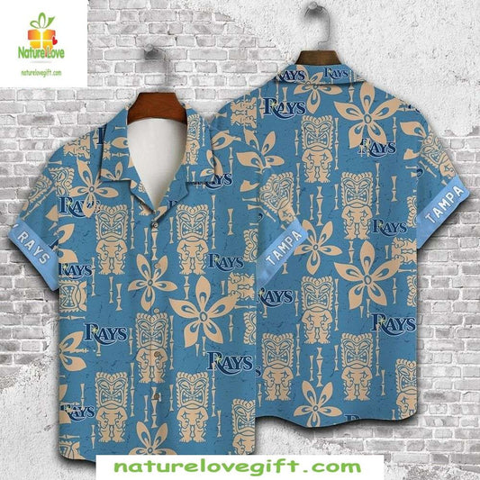 Tampa Bay Rays Hawaiian Shirt Paisley Bandana Print MLB Baseball Apparel
