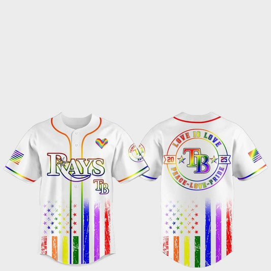 Tampa Bay Rays Pride Month Love Is Love 2025 Jersey - Grishko.com