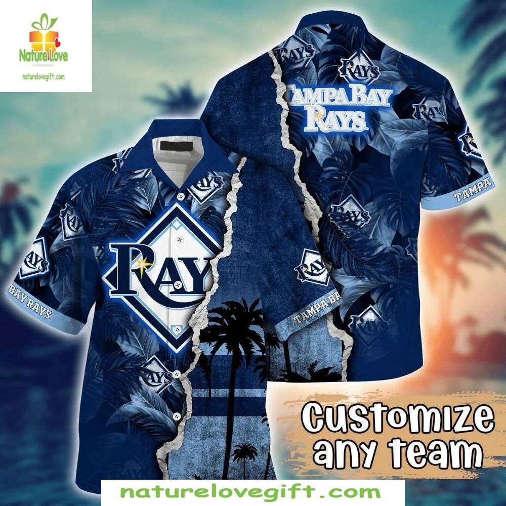 Tampa Bay Rays Hawaiian Shirt Tropical Night Personalized Baseball Apparel