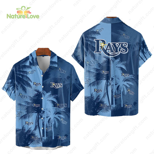 Tampa Bay Rays Tropical Palm Trees MLB Hawaiian Shirt