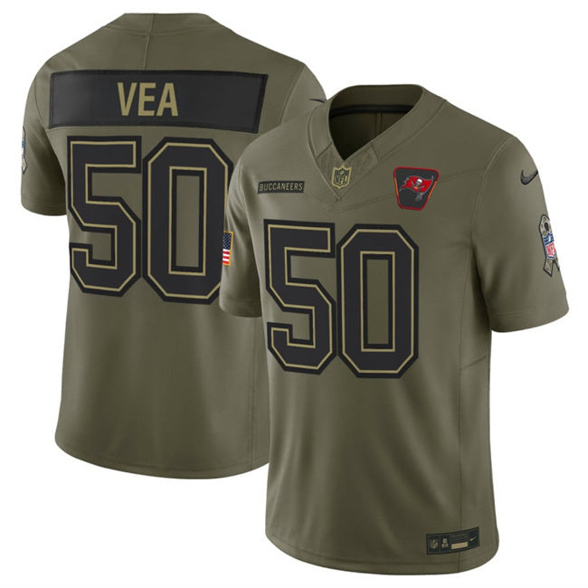 Tampa Bay Buccaneers #50 Vita Vea Olive 2025 F.U.S.E. Salute to Service Limited Style 1