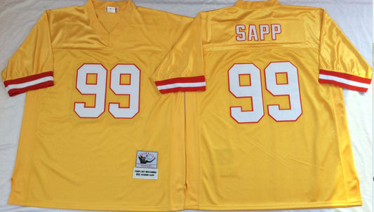 Tampa Bay Buccaneers #99 Warren Sapp Mitchell&Ness Yellow