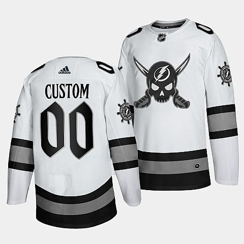 Tampa Bay Lightning Custom Gasparilla inspired White Limited Edition Jersey