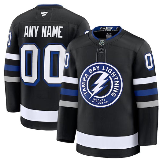 Tampa Bay Lightning Fanatics Alternate Premium Custom Jersey - Black