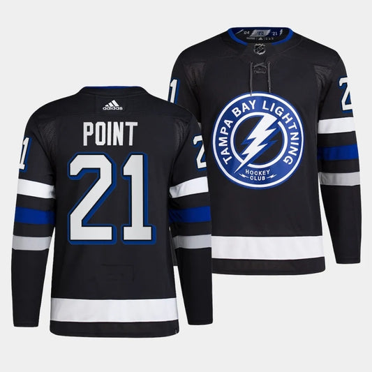Tampa Bay Lightning #21 Brayden Point 2023-24 Alternate Black Style 2