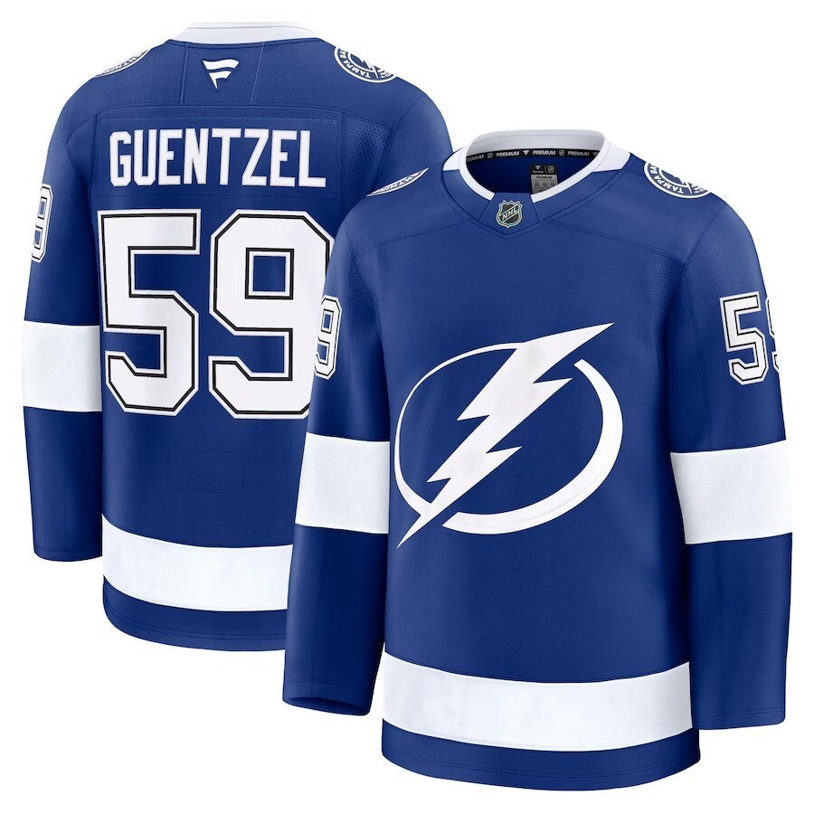 Tampa Bay Lightning #59 Jake Guentzel Home Premium Jersey - Blue