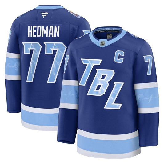 Tampa Bay Lightning #77 Victor Hedman 2026 NHL Stadium Series Premium Jersey - Blue