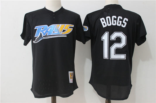 Tampa Bay Rays 12 Wade Boggs Mesh Throwback