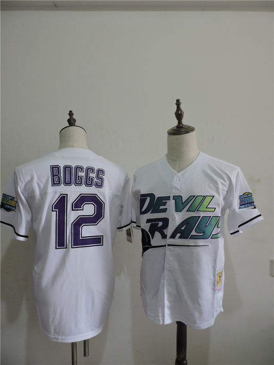 Tampa Bay Rays #12 Wade Boggs Style 4