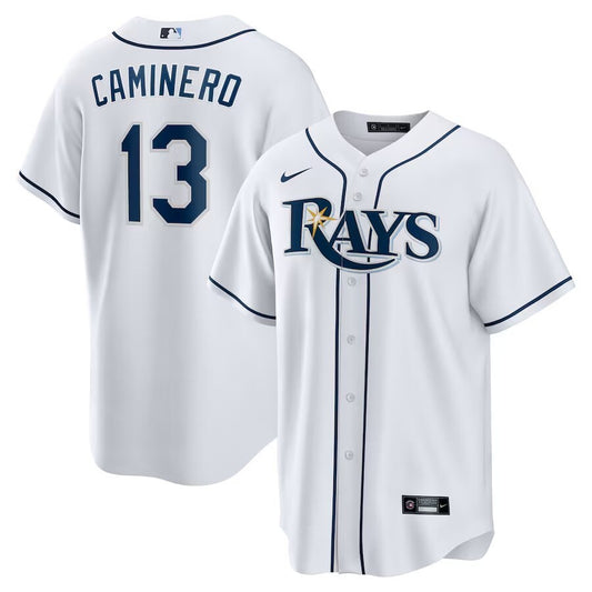 Tampa Bay Rays #13 Junior Caminero Home Replica Player Jersey - White