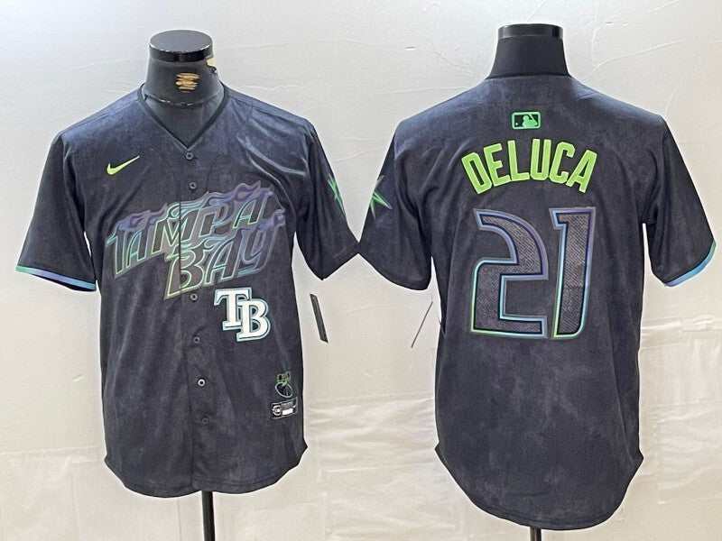 Tampa Bay Rays #21 Jonny DeLuca Rays City Style 1