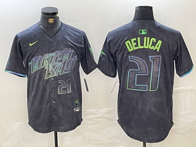 Tampa Bay Rays #21 Jonny DeLuca Rays City Style 2