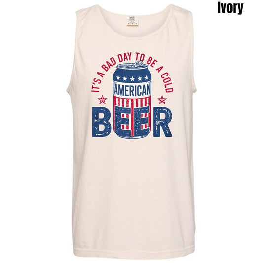 Tank Top - American Beer Bad Day Comfort Colors Tank Top 'NLB'