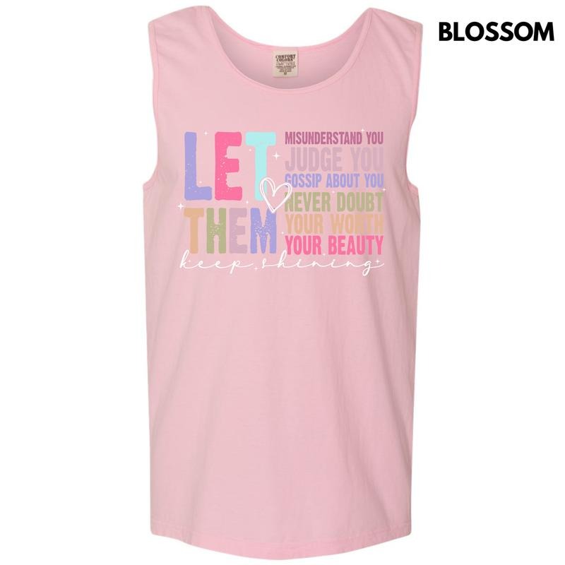 Tank Top - Colorful Let Them Comfort Colors Tank Top 'NLB' T-Shirts, Hoodie, Sweatshirt | InkThreadWorks.com