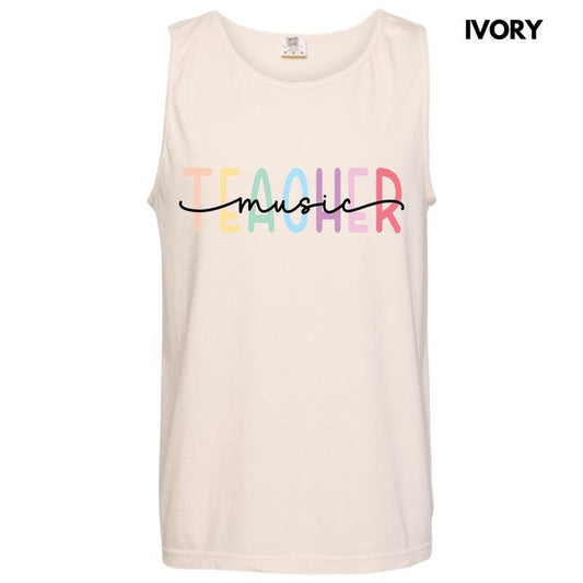 Tank Top - Music Teacher Comfort Colors Tank Top 'NLB' T-Shirts, Hoodie, Sweatshirt | InkThreadWorks.com