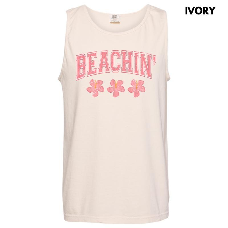Tank Top - Pink Beachin' Comfort Colors Tank Top T-Shirts, Hoodie, Sweatshirt | InkThreadWorks.com