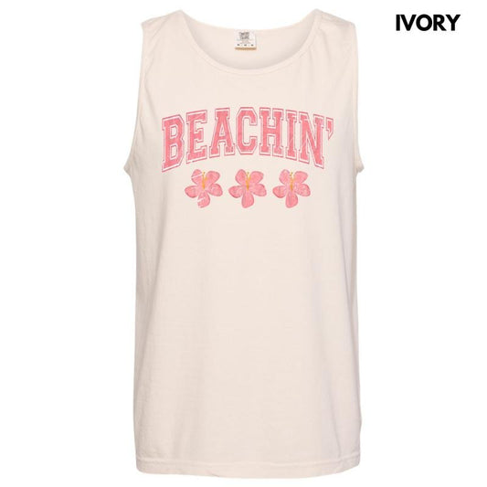 Tank Top - Pink Beachin' Comfort Colors Tank Top T-Shirts, Hoodie, Sweatshirt | InkThreadWorks.com