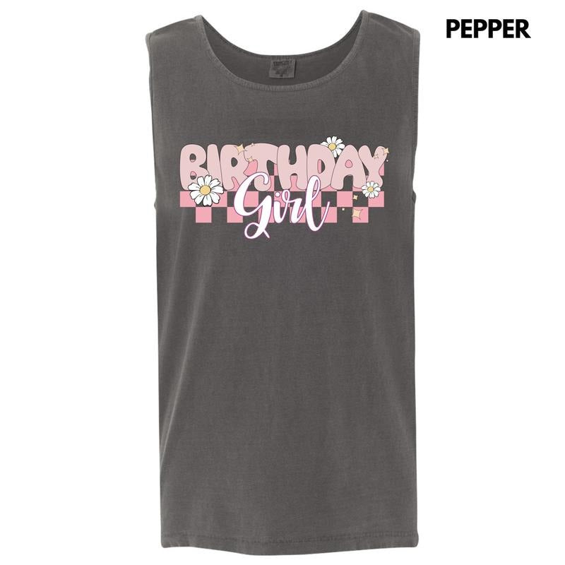 Tank Top - Pink Birthday Girl Comfort Colors Tank Top 'NLB' T-Shirts, Hoodie, Sweatshirt | InkThreadWorks.com