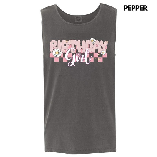 Tank Top - Pink Birthday Girl Comfort Colors Tank Top 'NLB' T-Shirts, Hoodie, Sweatshirt | InkThreadWorks.com