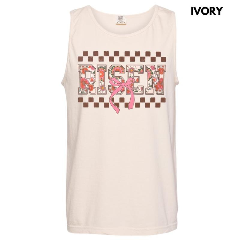 Tank Top - Risen Floral Comfort Colors Tank Top T-Shirts, Hoodie, Sweatshirt | InkThreadWorks.com