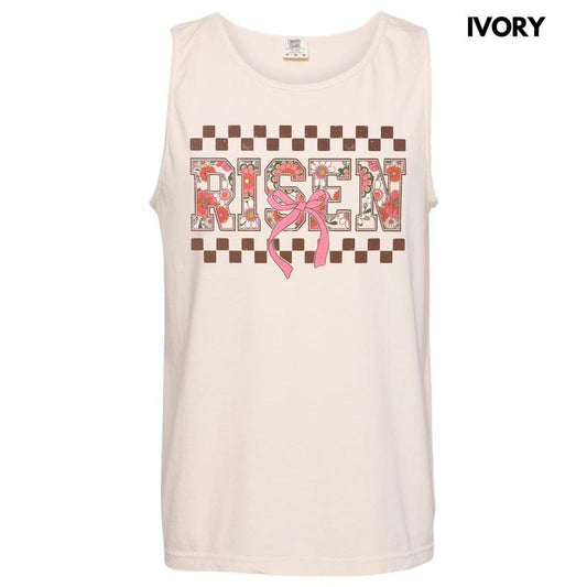Tank Top - Risen Floral Comfort Colors Tank Top T-Shirts, Hoodie, Sweatshirt | InkThreadWorks.com