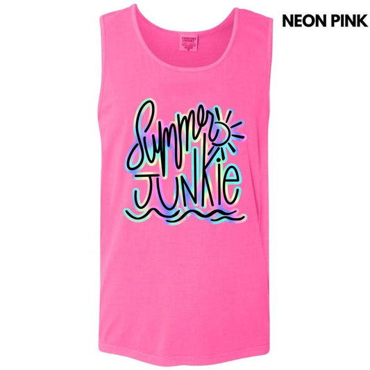 Tank Top - Summer Junkie Comfort Colors Tank Top 'NLB' T-Shirts, Hoodie, Sweatshirt | InkThreadWorks.com