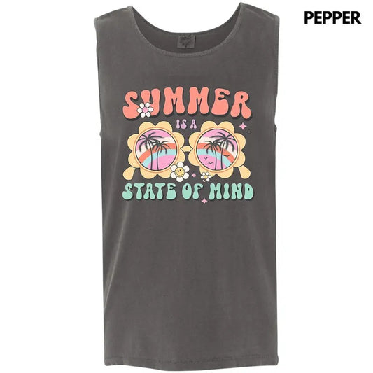 Tank Top - Summer State Of Mind Comfort Colors Tank Top T-Shirts, Hoodie, Sweatshirt | InkThreadWorks.com