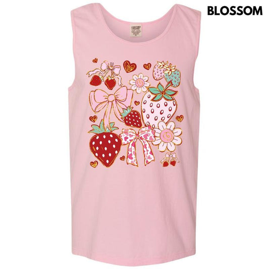 Tank Top - Sweet Strawberry Scene Comfort Colors Tank Top 'NLB' T-Shirts, Hoodie, Sweatshirt | InkThreadWorks.com