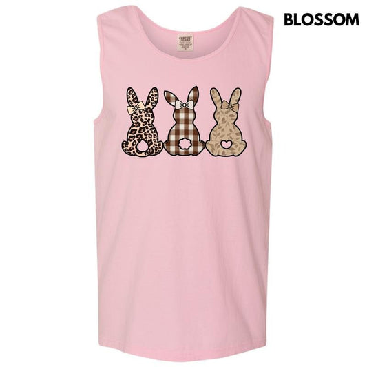 Tank Top - Taupe Pattern Bunnies Comfort Colors Tank Top 'NLB' T-Shirts, Hoodie, Sweatshirt | InkThreadWorks.com